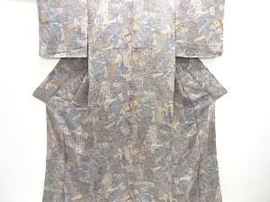 縮緬地巻物に花古典柄小紋着物